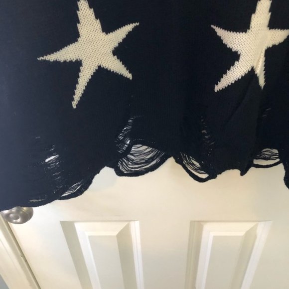 MOVING SALE! Distressed Star Sweater - Picture 2 of 2